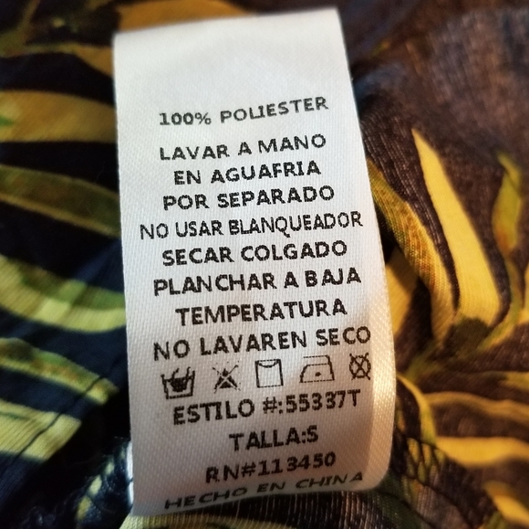 MILK & HONEY BLUE&GREEN CROP TOP BUTTON&TIE FRONT - Picture 7 of 8